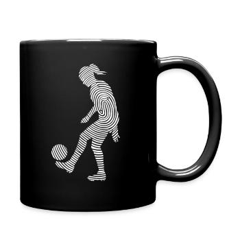 Footballer Soccer Fingerprint Soccer - Full Colour Mug - black - Right