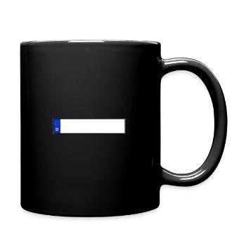 License Plate Blank Individual Gift Idea - Full Colour Mug - black - Right
