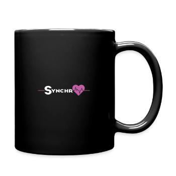 synchro herz weiss - Tasse einfarbig - Schwarz - Rechts