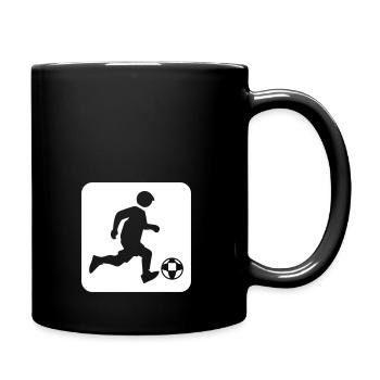Fussball Fussballspieler Verein - Tasse einfarbig - Schwarz - Rechts