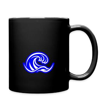 Ozean Welle Symbol Meer - Tasse einfarbig - Schwarz - Rechts