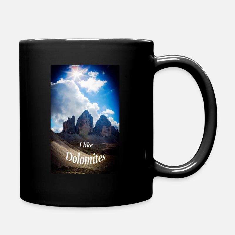 I like Dolomites Kopie - Tasse einfarbig - Schwarz