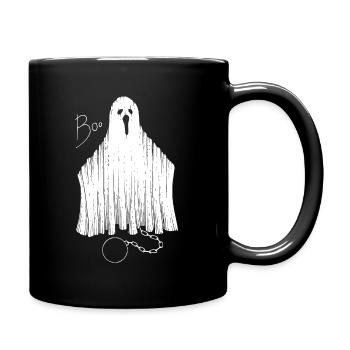 Fantôme sur chaîne - Mug uni - noir - Droite