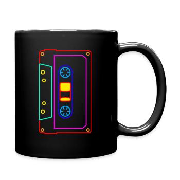 Cassette - Mixtape Audio Cassette Magnetic Tape retro - Full Colour Mug - black - Right