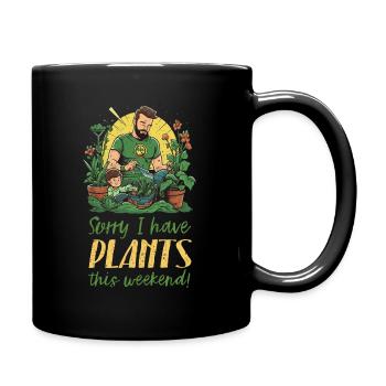 Die Freude eines Gartenliebhabers - Tasse einfarbig - Schwarz - Rechts
