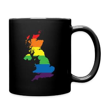 Rainbow Connection Embrace, Happy Pride - Tasse einfarbig - Schwarz - Rechts