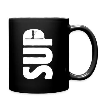SUP Stand up paddling - Life is better on a board - Tasse einfarbig - Schwarz - Rechts