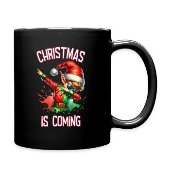 Christmas is just around the corner: Merry Christmas - Full Colour Mug - black - Right