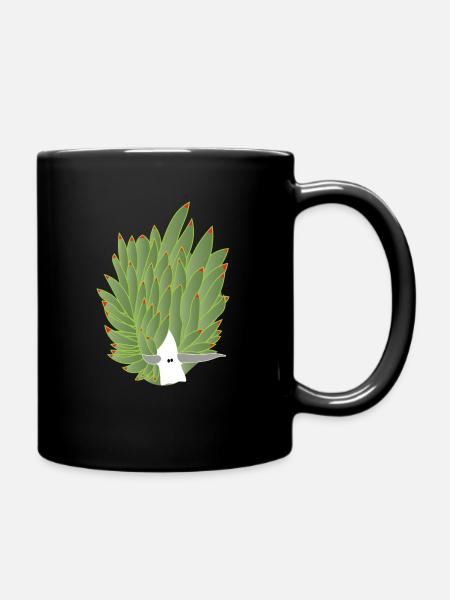 Blattschnecke, Blattschaf, Blattschafschnecke - Tasse einfarbig - Schwarz