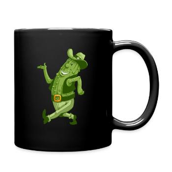 Cucumber Cowboy - Full Colour Mug - black - Right
