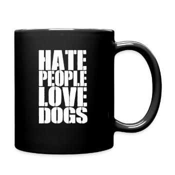 Les gens détestent les chiens Chien Dire Sports canins IGP - Mug uni - noir - Droite