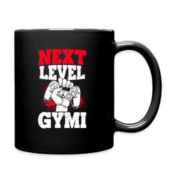 neue Schule Zocker Contoller Abenteuer Vintage Gym - Tasse einfarbig - Schwarz - Rechts