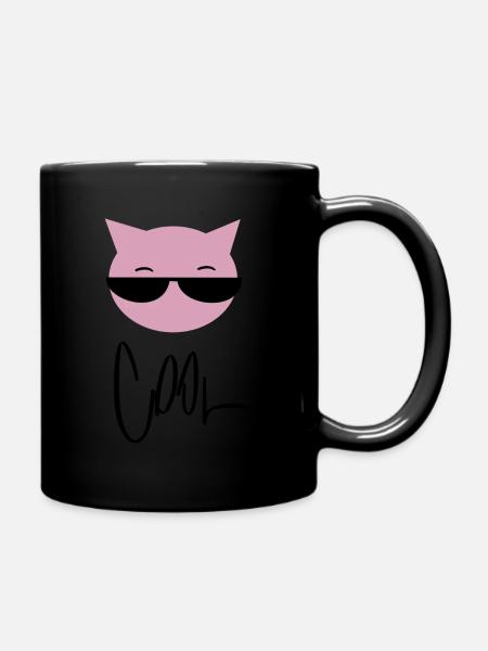 Cool Cat - Tasse einfarbig - Schwarz