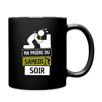 Vomito humour alcool bourré apéro apéritif prière - Mug uni - noir - Droite