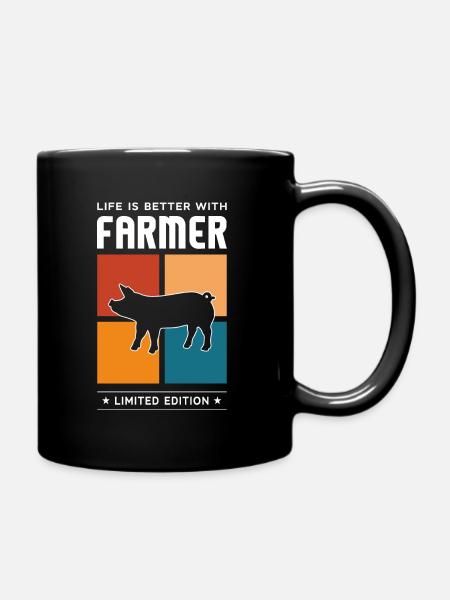 Farmer - Tasse einfarbig - Schwarz