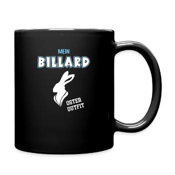 Billard Oster Outfit Ostergeschenk Billarder - Tasse einfarbig - Schwarz - Rechts
