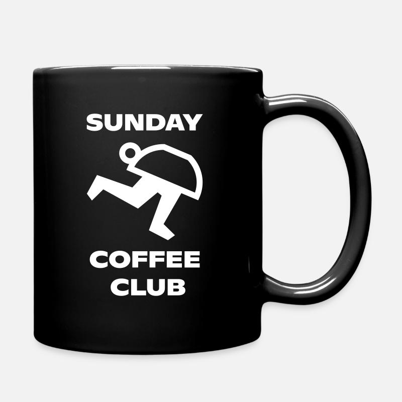 sunday coffee club - Tasse einfarbig - Schwarz