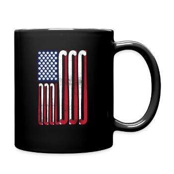 Vintage Flag > US Flag Made of Hockey Balls - Tasse einfarbig - Schwarz - Rechts