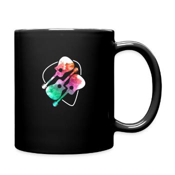 3 Colorful Guitars - Full Colour Mug - black - Right
