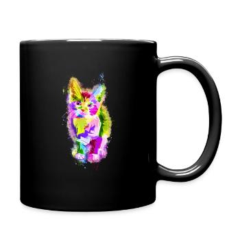Animal colorful bright glowing - Full Colour Mug - black - Right