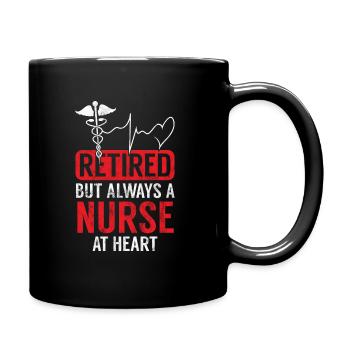 Krankenschwester Krankenpfleger Ruhestand Rente - Tasse einfarbig - Schwarz - Rechts