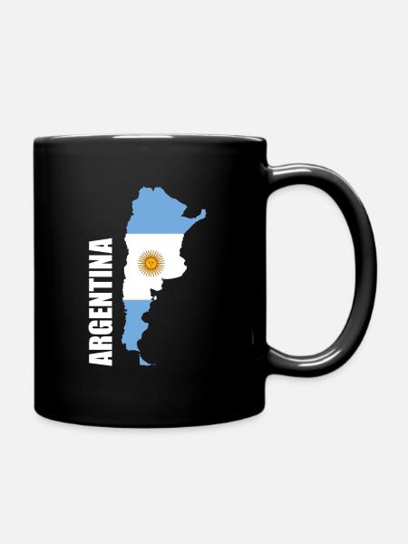 Argentinien - Tasse einfarbig - Schwarz