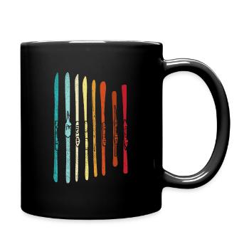 Ski. Skiläufer. Ski-Board Sammlung - Tasse einfarbig - Schwarz - Rechts