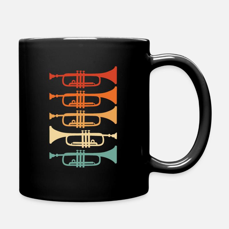 Trompete - Tasse einfarbig - Schwarz