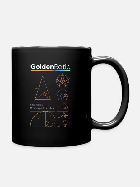 Goldener Schnitt - Tasse einfarbig - Schwarz