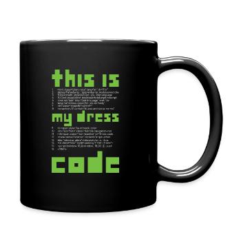 This is my Dress Coder Coder Programming - Full Colour Mug - black - Right