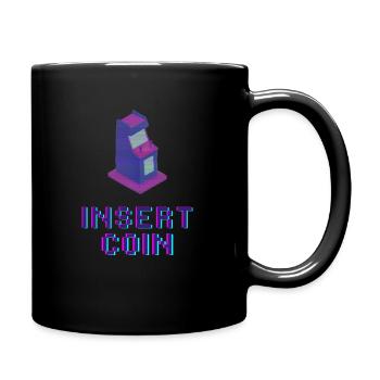 Retro - Tasse einfarbig - Schwarz - Rechts