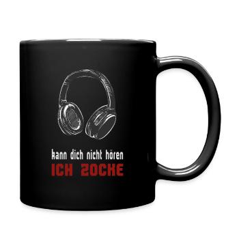 Kopfhörer Gaming Headset Gamer Zocker Geschenk - Tasse einfarbig - Schwarz - Rechts