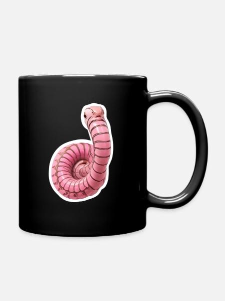 Regenwurm - Tasse einfarbig - Schwarz