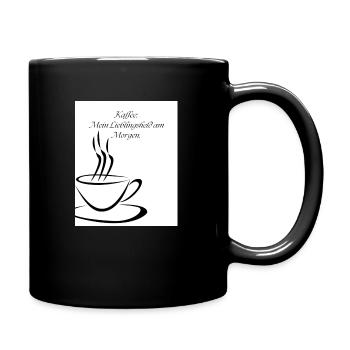 Kaffee Mein Lieblingsheld am Morgen - Tasse einfarbig - Schwarz - Rechts