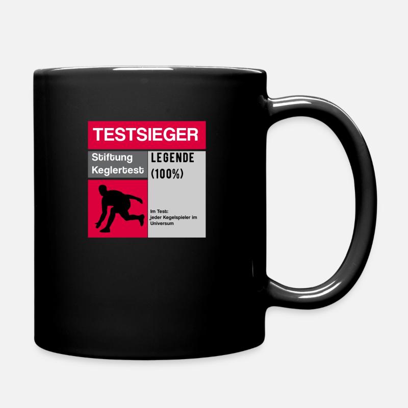 Testsieger Kegel Legende kegeln Geschenkidee - Tasse einfarbig - Schwarz