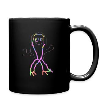 Multicoloured Monkey - Full Colour Mug - black - Right