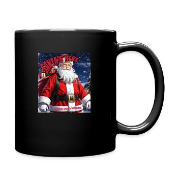 Santa is here Happy Christmas - Tasse einfarbig - Schwarz - Rechts