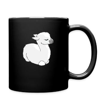 Baby-Lama - Tasse einfarbig - Schwarz - Rechts