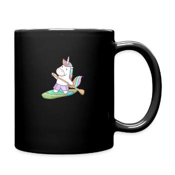 Stand up paddler stand up paddling unicorn licorne - Mug uni - noir - Droite