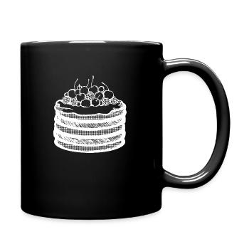 Kuchen Backen Bäcker Konditor - Tasse einfarbig - Schwarz - Rechts