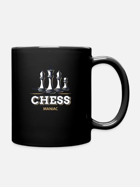 Chess - Chess - Chess Maniac - Full Colour Mug - black