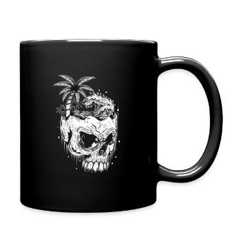 Tête de mort Vacances - Mug uni - noir - Droite