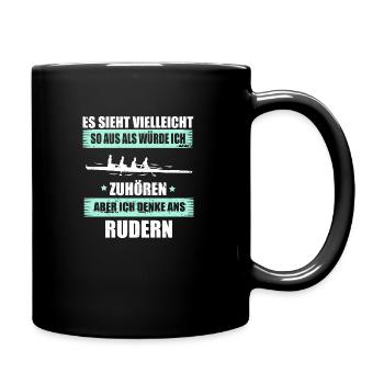 Rudern Ruderer Ruderboot Paddeln Sportart - Tasse einfarbig - Schwarz - Rechts