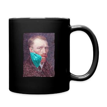 Vincent Van Gogh Meme - Tasse einfarbig - Schwarz - Rechts