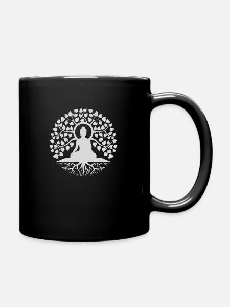 Buddha - Tasse einfarbig - Schwarz