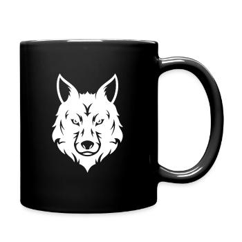 t-shirt loup - Mug uni - noir - Droite