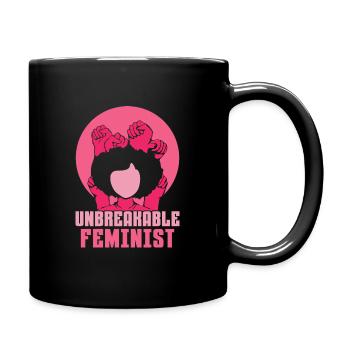 Ubreakable feminist - Tasse einfarbig - Schwarz - Rechts
