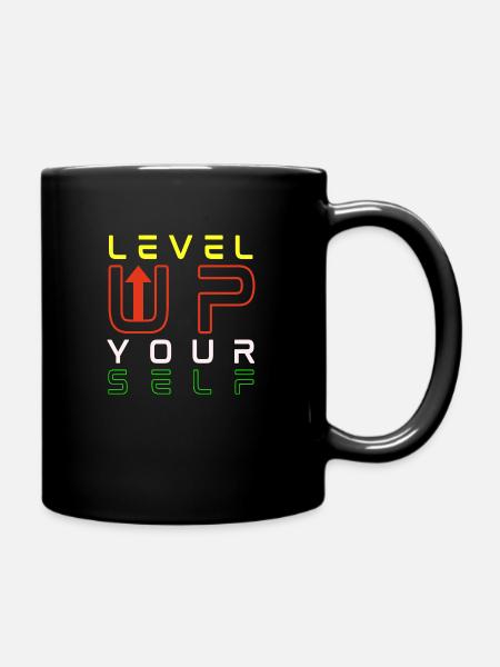 Verbessere dich selbst - Tasse einfarbig - Schwarz