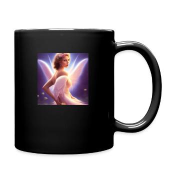 Engel - Tasse einfarbig - Schwarz - Rechts