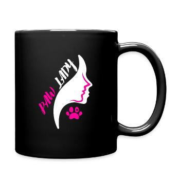 Dame patte - Mug uni - noir - Droite